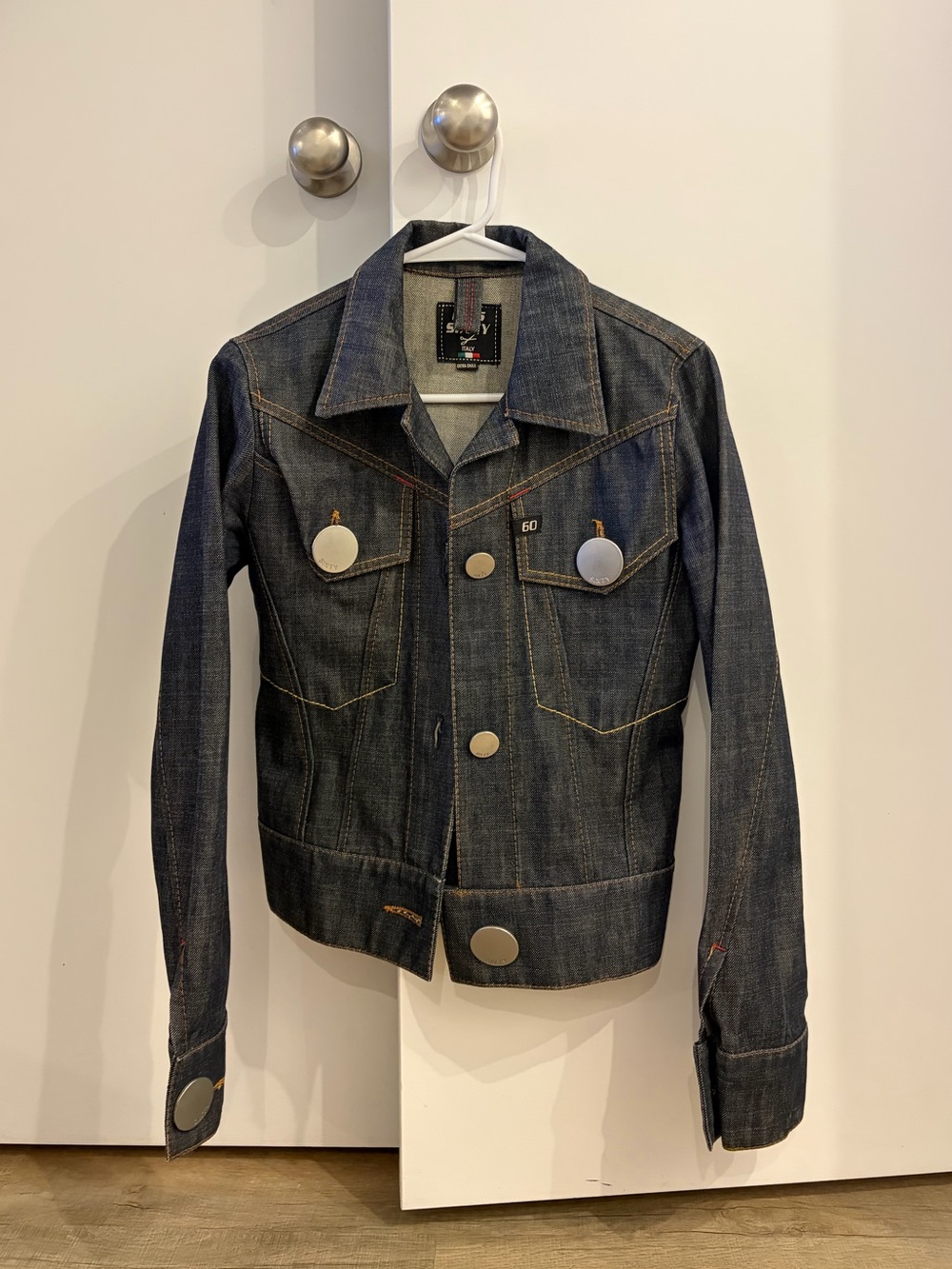 Miss Sixty Dark Blue Denim Jacket with Silver Buttons